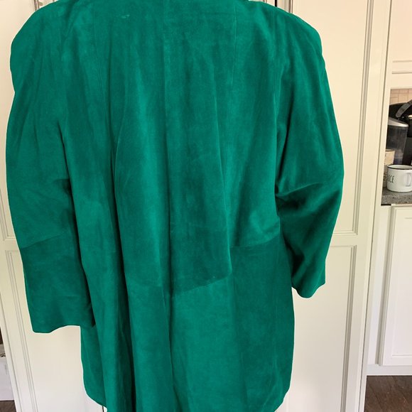 L tannery west emerald green jacket/coat suede - Picture 6 of 6